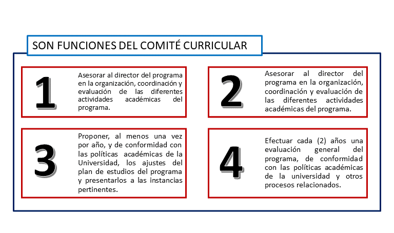 funciones del comité curricular